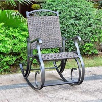 International Caravaninternational Caravan Ibiza Resin Pandan Aluminum Rocking Chair