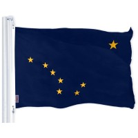 G128 Alaska Ak State Flag 3X5 Ft Liteweave Pro Series Printed 150D Polyester Indooroutdoor Vibrant Colors Brass Grommet