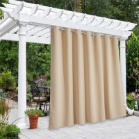 Nicetown Indoor Outdoor Curtain For Sliding Door Extra Wide Room Divider W100 X L95 Inch Waterproof Durable Thermal Insulate