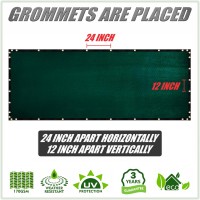 Colourtree 6 X 50 Green Fence Privacy Screen Windscreen Cover Fabric Shade Tarp Netting Mesh Cloth Commercial Grade 170 Gsm