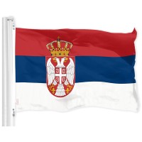 G128 Serbia Serbian Flag 3X5 Ft Liteweave Pro Series Printed 150D Polyester Country Flag Indooroutdoor Vibrant Colors