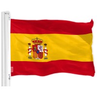 G128 Spain Spanish Flag 3X5 Ft Liteweave Pro Series Printed 150D Polyester Country Flag Indooroutdoor Vibrant Colors B