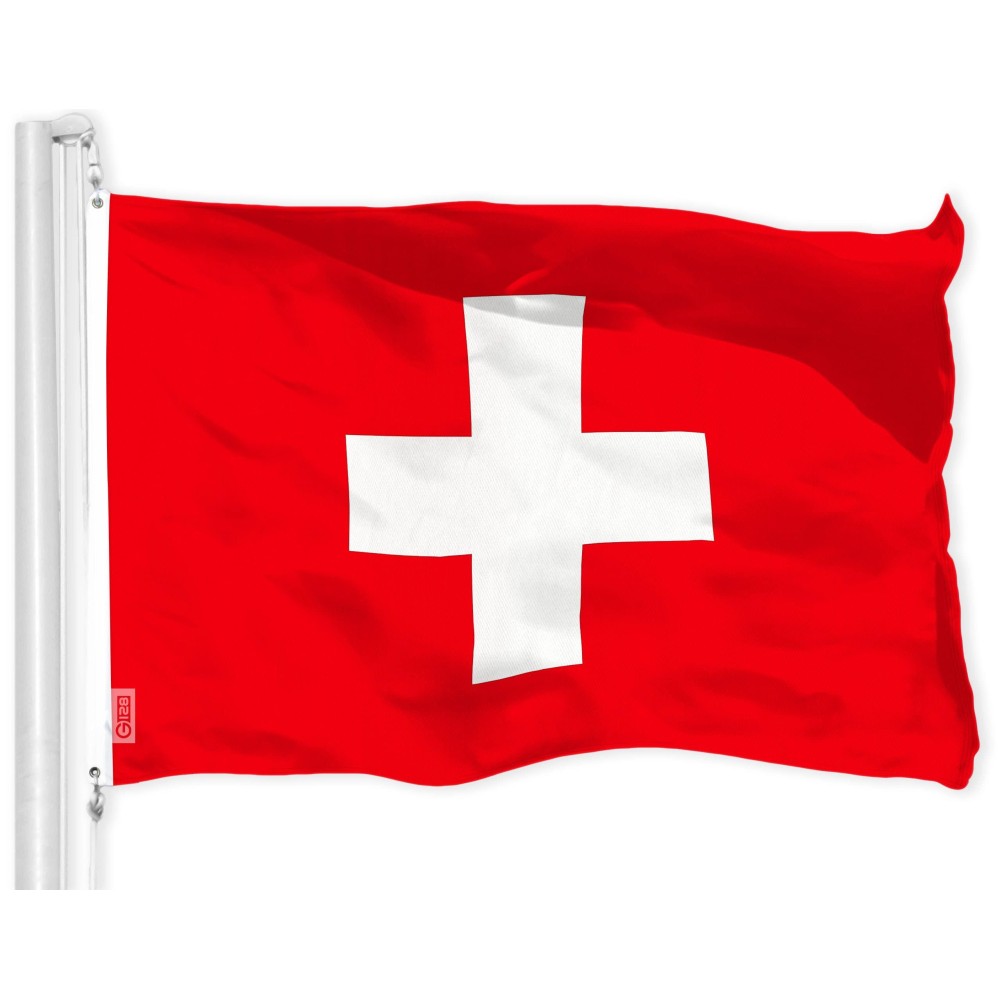 G128 Switzerland Swiss Flag 3X5 Ft Liteweave Pro Series Printed 150D Polyester Country Flag Indooroutdoor Vibrant Color