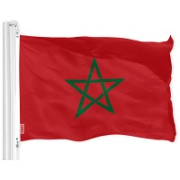 G128 Morocco Moroccan Flag 3X5 Ft Liteweave Pro Series Printed 150D Polyester Country Flag Indooroutdoor Vibrant Colors