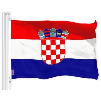 G128 Croatia Croatian Flag 3X5 Ft Liteweave Pro Series Printed 150D Polyester Country Flag Indooroutdoor Vibrant Colors