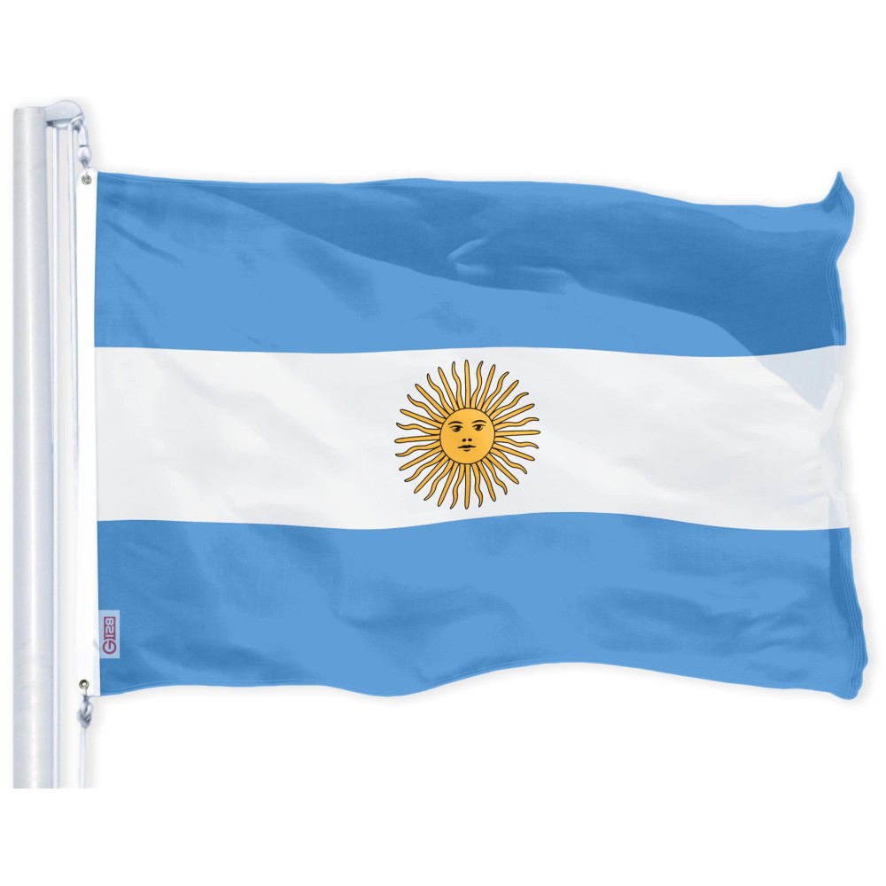 G128 Argentina Argentinian Flag 3X5 Ft Liteweave Pro Series Printed 150D Polyester Country Flag Indooroutdoor Vibrant C