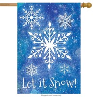 Briarwood Lane Snowflakes Seasonal House Flag