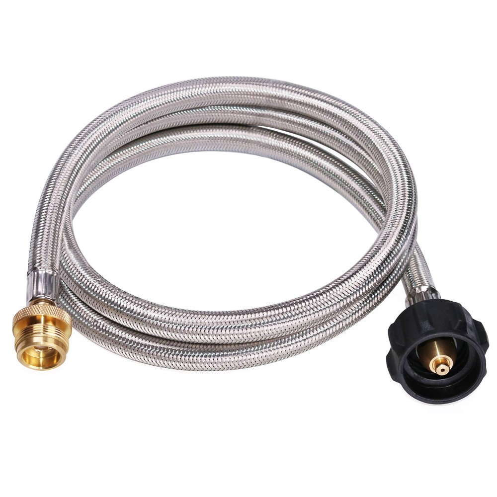 Dozyant 5 Feet Stainless Steel Braided Propane Adapter Hose 1 Lb To 20 Lb Converter Replacement For Qcc1 Type1 Tank Connects 1