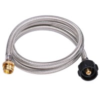 Dozyant 5 Feet Stainless Steel Braided Propane Adapter Hose 1 Lb To 20 Lb Converter Replacement For Qcc1 Type1 Tank Connects 1