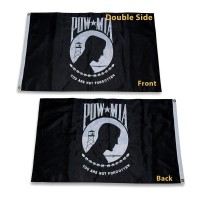 Pow Mia Flag Embroidered 3X5 Outdoor Heavy Duty Double Sided You Are Not Forgotten War Flags 300D Nylon Military Made In Usa P