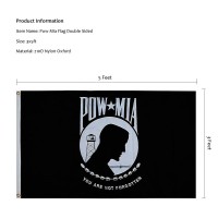 Pow Mia Flag Embroidered 3X5 Outdoor Heavy Duty Double Sided You Are Not Forgotten War Flags 300D Nylon Military Made In Usa P