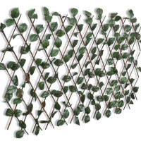 vidaXL Willow Trellis Fence 5 pcs with Artificial Leaves 708x354 140913