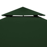 vidaXL Gazebo Canopy Top 10x10 Green Replacement Cover 2 Tier Outdoor Garden
