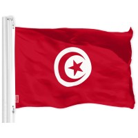 G128 Tunisia Tunisian Flag 3X5 Ft Liteweave Pro Series Printed 150D Polyester Country Flag Indooroutdoor Vibrant Colors