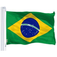 G128 Brazil Brazilian Flag 3X5 Ft Liteweave Pro Series Printed 150D Polyester Country Flag Indooroutdoor Vibrant Colors