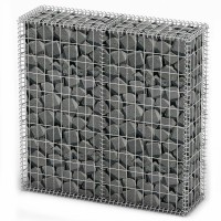 vidaXL Gabion Basket with Lids Galvanized Wire 394x394x118 141041