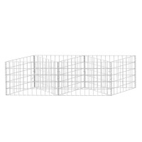 vidaXL Gabion Basket Gabion Wall for Plants Stone Gabion Basket Post for Outdoor Garden Patio Privacy Protection RockStone W