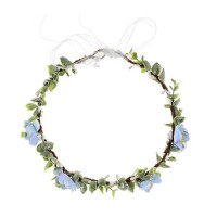 Love Sweety Succulent Flower Crown Eucalyptus Halo Wedding Floral Headband Photo Prop Wblue Sakura