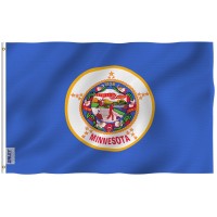 Anley Fly Breeze 3X5 Foot Minnesota State Flag Vivid Color And Fade Proof Canvas Header And Double Stitched Minnesota Mn F