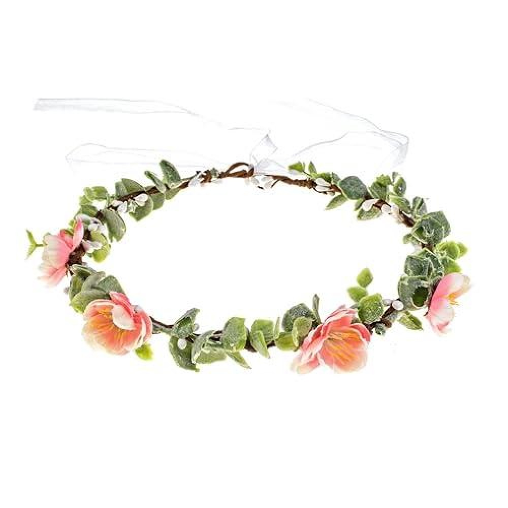 Love Sweety Succulent Flower Crown Eucalyptus Halo Wedding Floral Headband Photo Prop Wpink Sakura