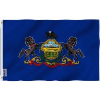 Anley Fly Breeze 3X5 Foot Pennsylvania State Flag Vivid Color And Fade Proof Canvas Header And Double Stitched Pennsylvani