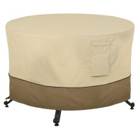 Classic Accessories Veranda Waterresistant 56 Inch Round Fire Pit Table Cover Outdoor Firepit Cover