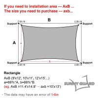 Sunny Guard Sun Shade Sail 13' X 20' Rectangle Terra Uv Block Sunshade For Backyard Yard Deck Patio Garden Outdoor Activities And Facility(We Make Custom Size)