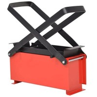 vidaXL Paper Log Briquette Maker Steel 13.4x5.5x5.5 Black and Red