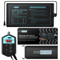 Vivohome 10 Inch X 2075 Inch Waterproof Seedling Heat Mat And 40108F Digital Thermostat Controller Combo Set Met Certified