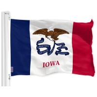 G128 Iowa Ia State Flag 3X5 Ft Liteweave Pro Series Printed 150D Polyester Indooroutdoor Vibrant Colors Brass Grommets