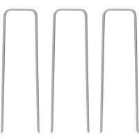 Aagut 50 Pack Landscape Staples 12 Inch 11 Gauge Stakes Galvanized Garden Staple Ushaped Pins Landscaping Staples For Sod Anc