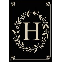 Briarwood Lane Classic Monogram Letter H Garden Flag Everyday 125 X 18