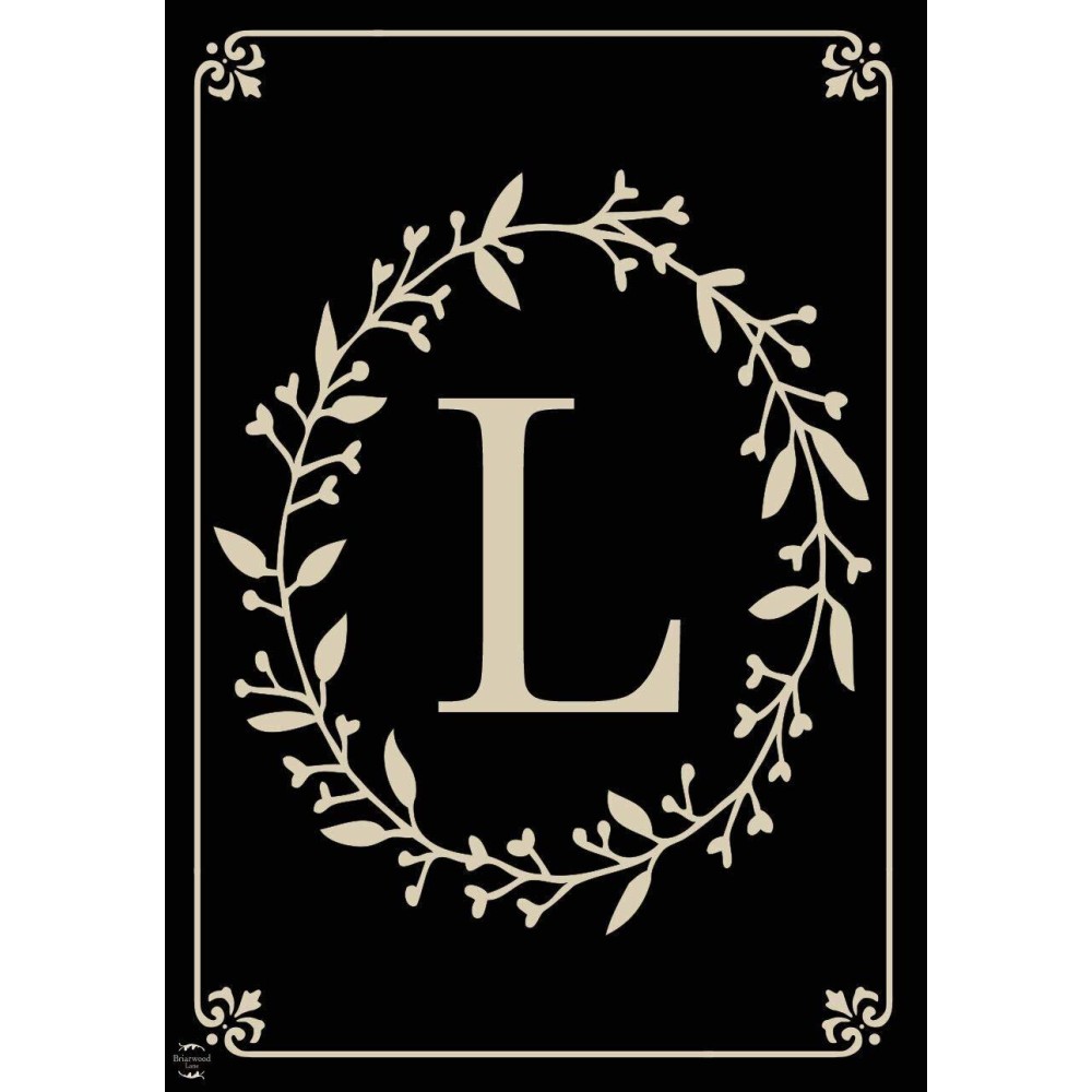 Briarwood Lane Classic Monogram Letter L Garden Flag Everyday 18 X 125