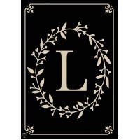 Briarwood Lane Classic Monogram Letter L Garden Flag Everyday 18 X 125