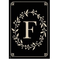 Briarwood Lane Classic Monogram Letter F Garden Flag Everyday 18 X 125