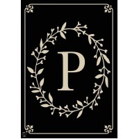 Briarwood Lane Classic Monogram Letter P Garden Flag Everyday 18 X 125