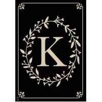 Briarwood Lane Classic Monogram Letter K Garden Flag Everyday 18 X 125