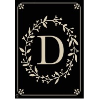 Briarwood Lane Classic Monogram Letter D Garden Flag Everyday 18 X 125