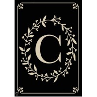 Briarwood Lane Classic Monogram Letter C Garden Flag Everyday 18 X 125