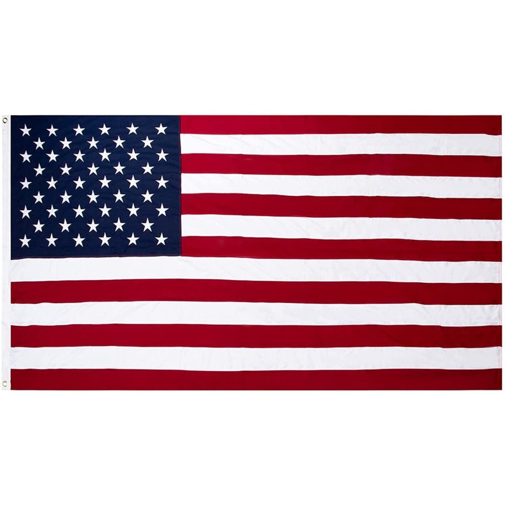 5X95 American Casket Flag With Embroidered Stars For United States Veteran Burial Memorial Service Patriotic Decor