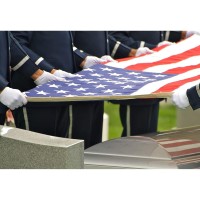 5X95 American Casket Flag With Embroidered Stars For United States Veteran Burial Memorial Service Patriotic Decor