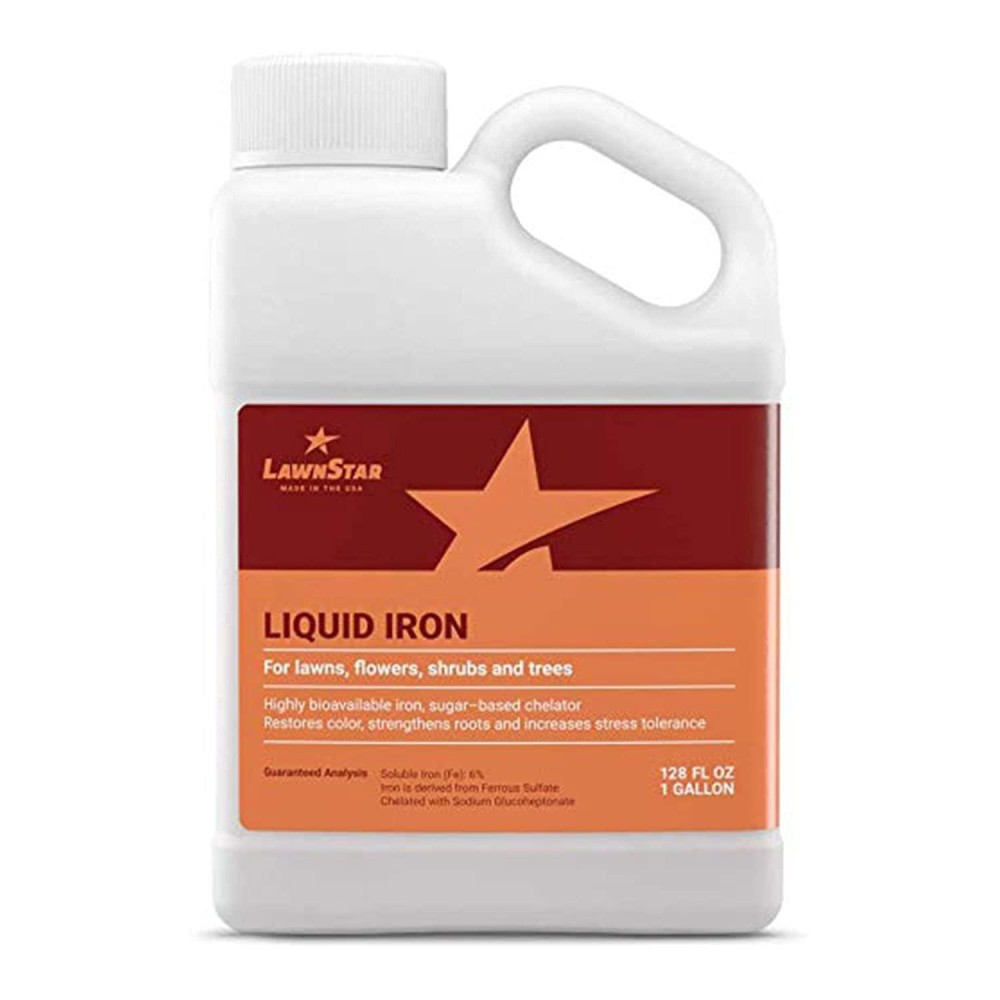 Lawnstar Chelated Liquid Iron 1 Gallon For Plants Multipurpose Suitable For Lawn Flowers Shrubs Trees Treats Iron Def