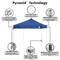 Ez Up Pyramid Instant Shelter Canopy 10 X 10 With Widetrax Roller Bag 4 Piece Spike Set Punch