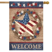 Americana Barnstar Patriotic Spring House Flag 40 X 28 Briarwood Lane