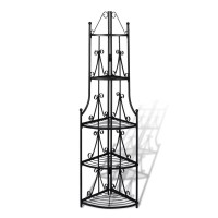 vidaXL Corner Plant Rack Black 142x236 40782