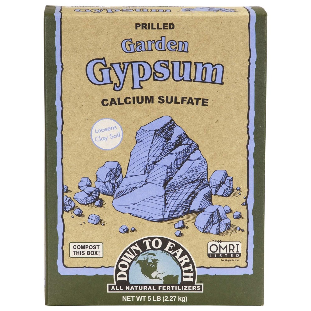 Down To Earth Organic Garden Gypsum Calcium Sulfate 5 Lb