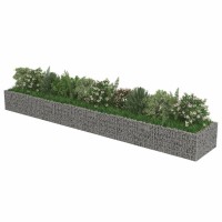 vidaXL Gabion Raised Bed Galvanised Steel 2126x354x197 143555