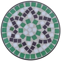 vidaXL Mosaic Side Table Plant Table Green White 41130