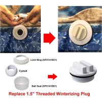 Atie 15 Threaded Pool Spa Return Line Winterizing Plug Pool Filter Drain Plug Sp1022C With Oring For Winterizing Pools Dur