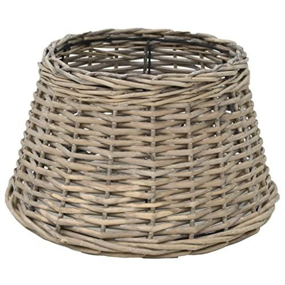 vidaXL Lamp Shade ceiling Hanging Light cover Shade Lighting candle Rattan Frame Home Indoor Handmade Rustic Style Wicker 15x9 Natural